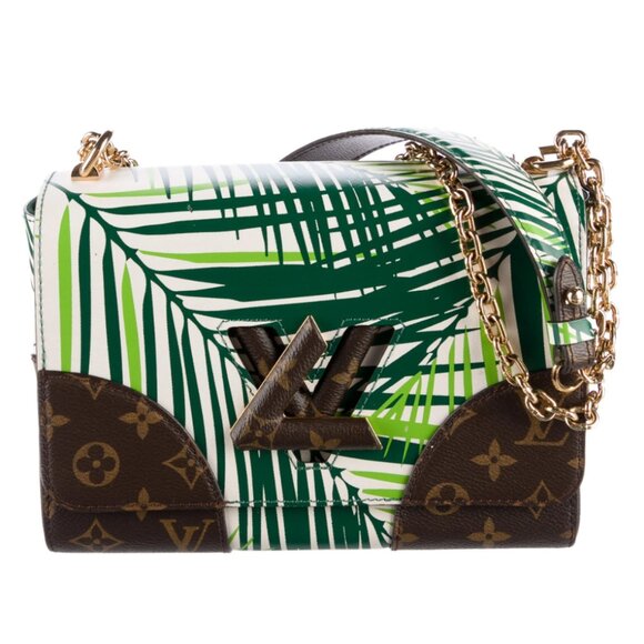 Louis Vuitton Palm Print Twist Mm Leather Shoulder Bag 1650-060525